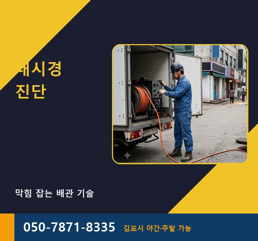 김포시 김포본동 하수구막힘 빠른 해결 현장 작업 사진 - 배관해결사